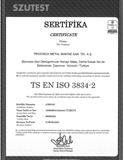 EN ISO 3834-2:2022