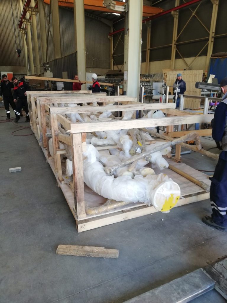 Gas Spool Piping During Packing